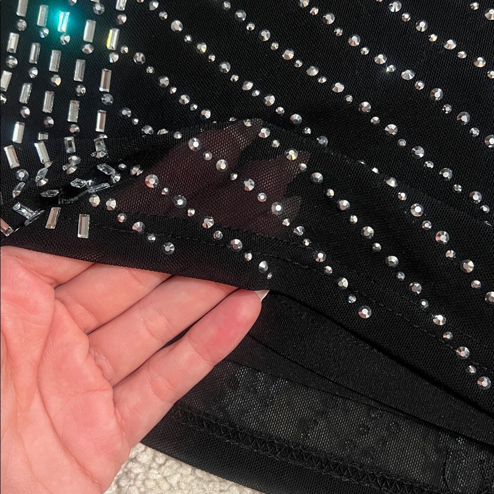 Windsor Black Rhinestone Mini Dress - Picture 4 of 4